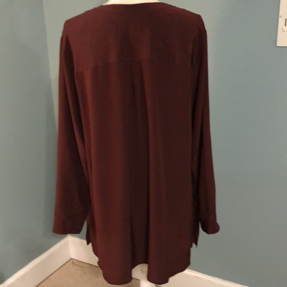 Talbots Long-Sleeve Silk Tunic - Picture 3 of 5